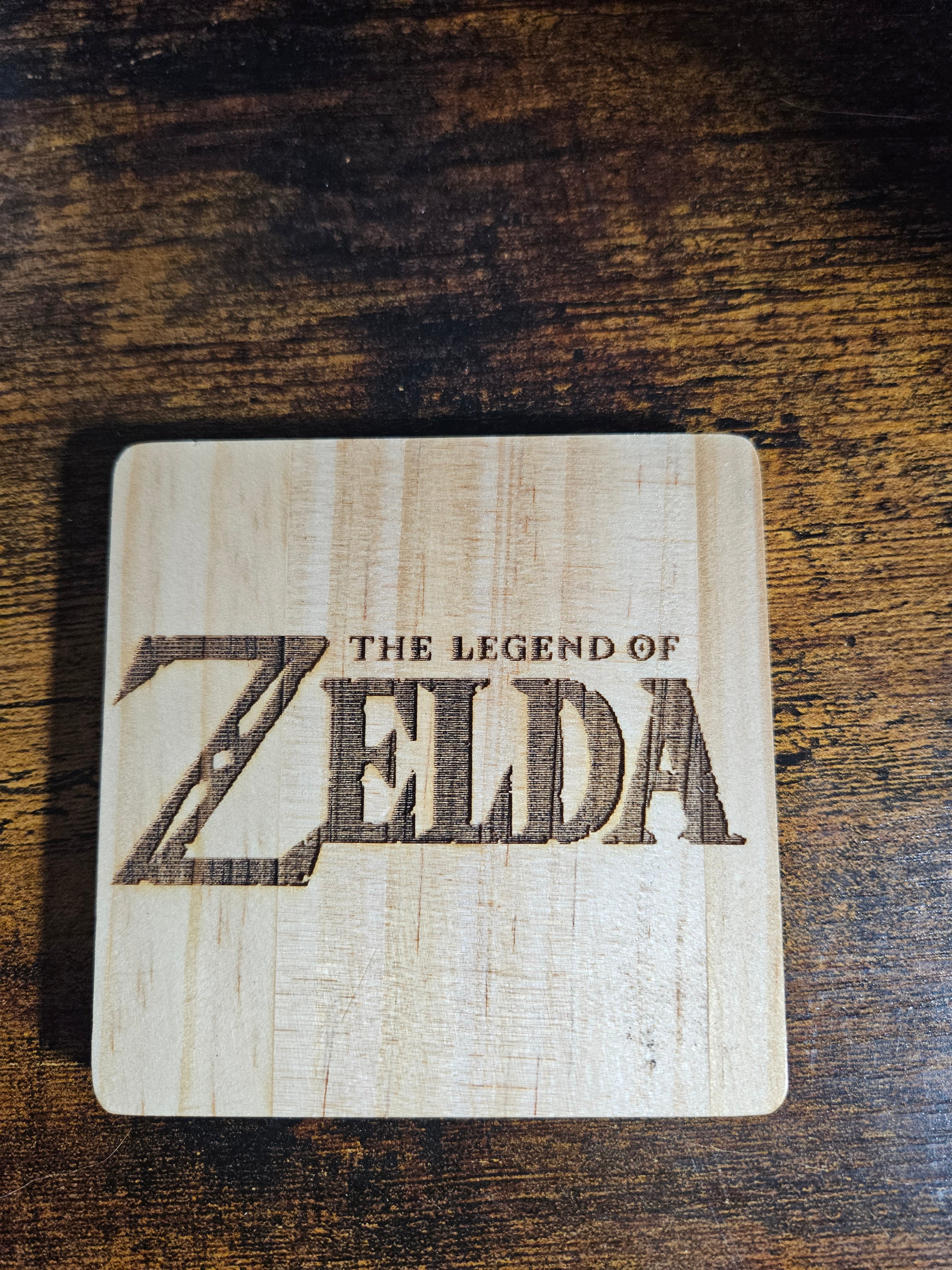 Zelda square coaster w/no scratch feet