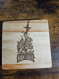Dark Souls wood coaster w/no scratch feet