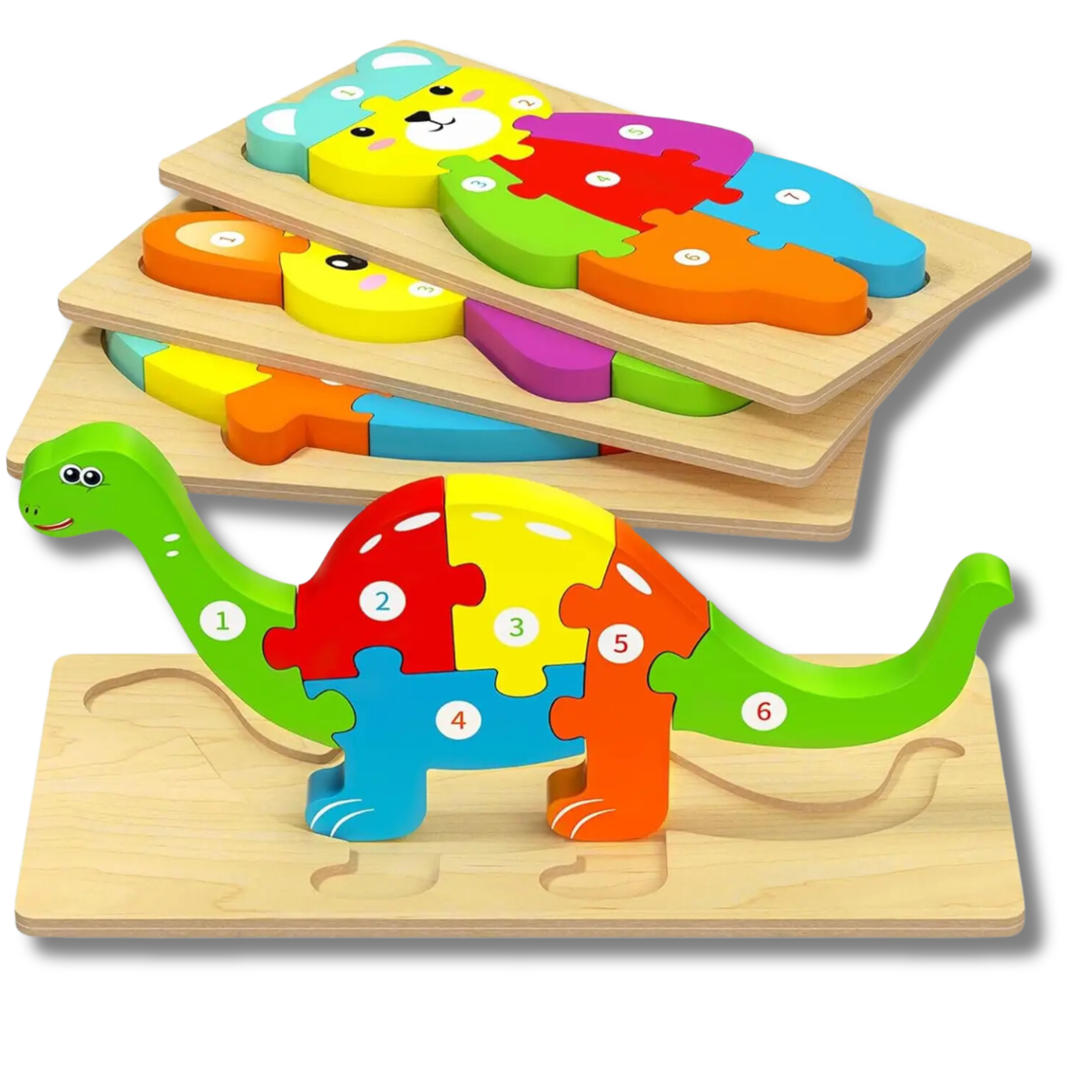 Montessori Jigsaw Wooden Puzzles Kids Toy- Assorted
