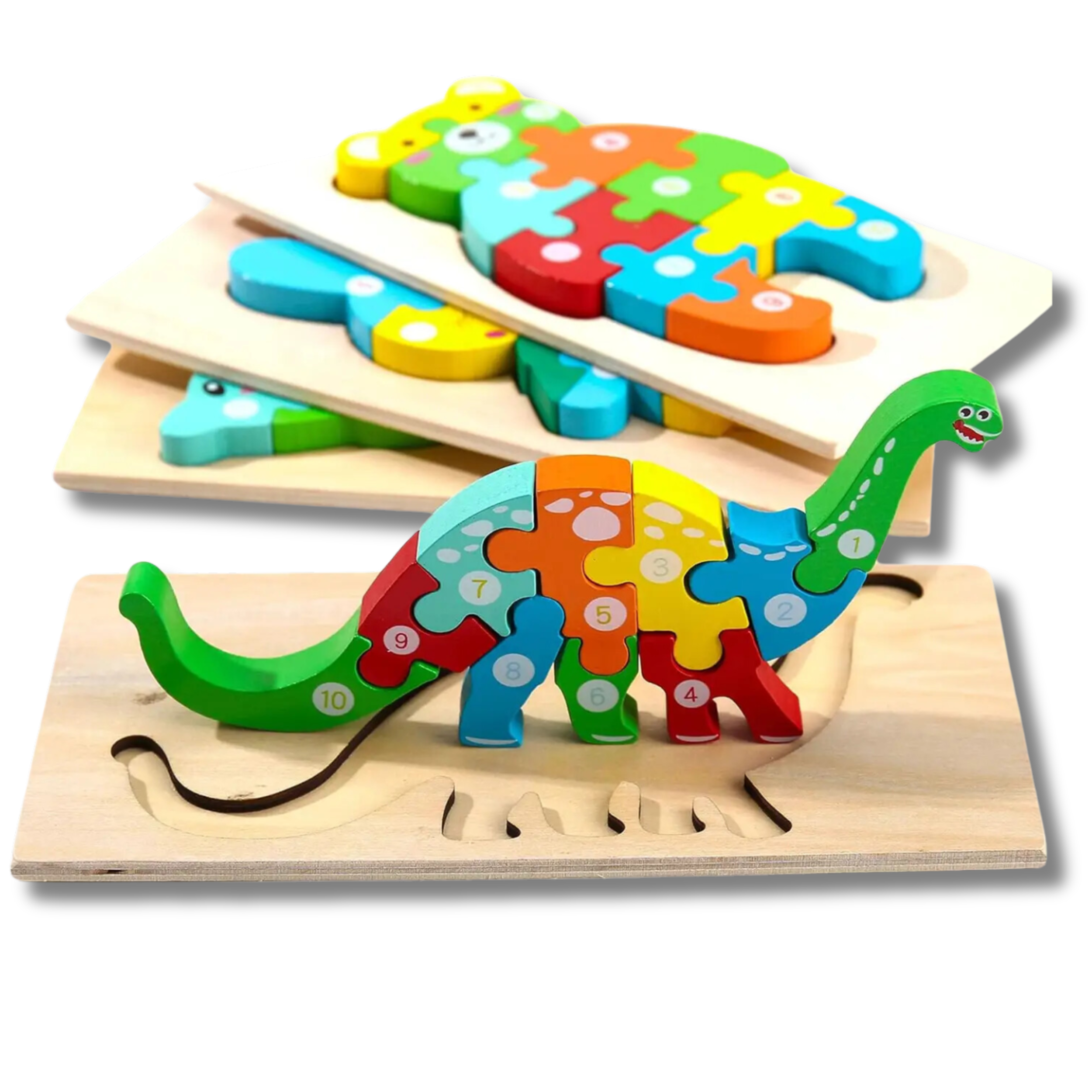 Montessori Jigsaw Wooden Puzzles Kids Toy- Assorted