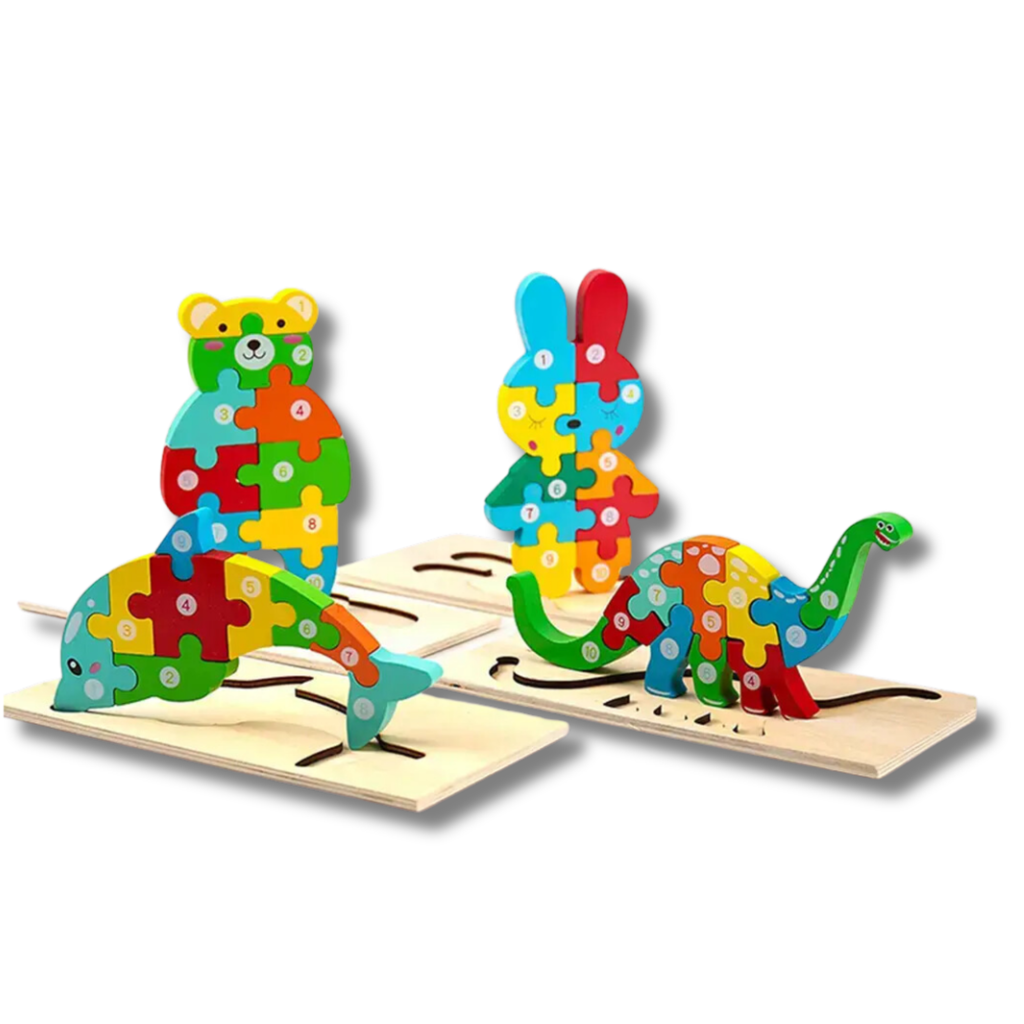 Montessori Jigsaw Wooden Puzzles Kids Toy- Assorted