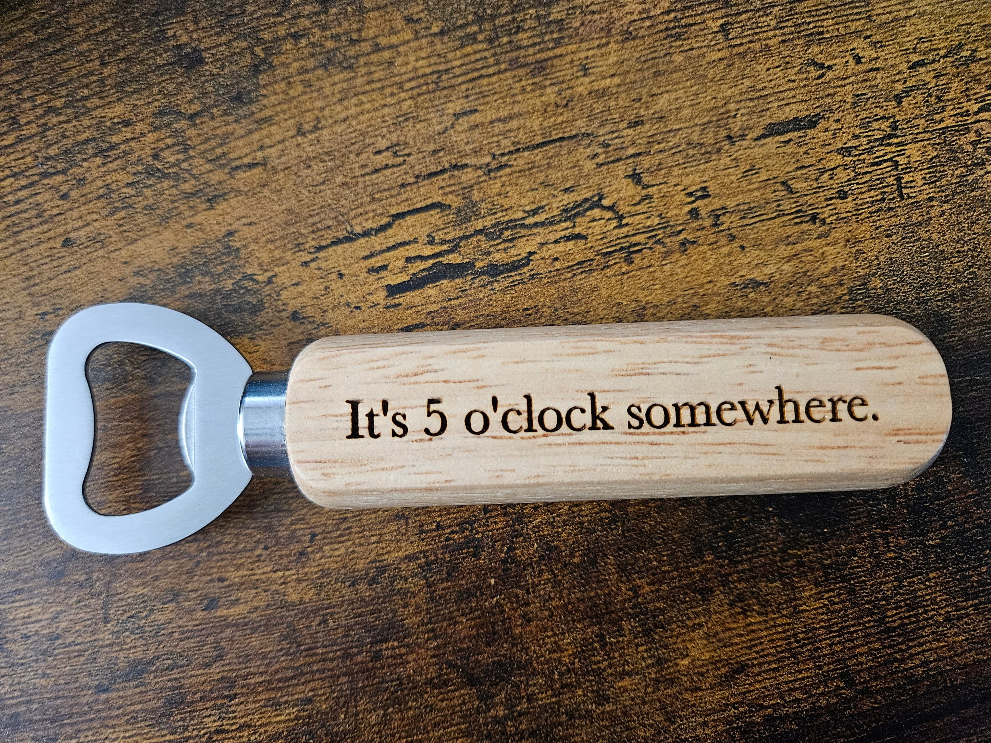 Engraved Wood Bottle Opener