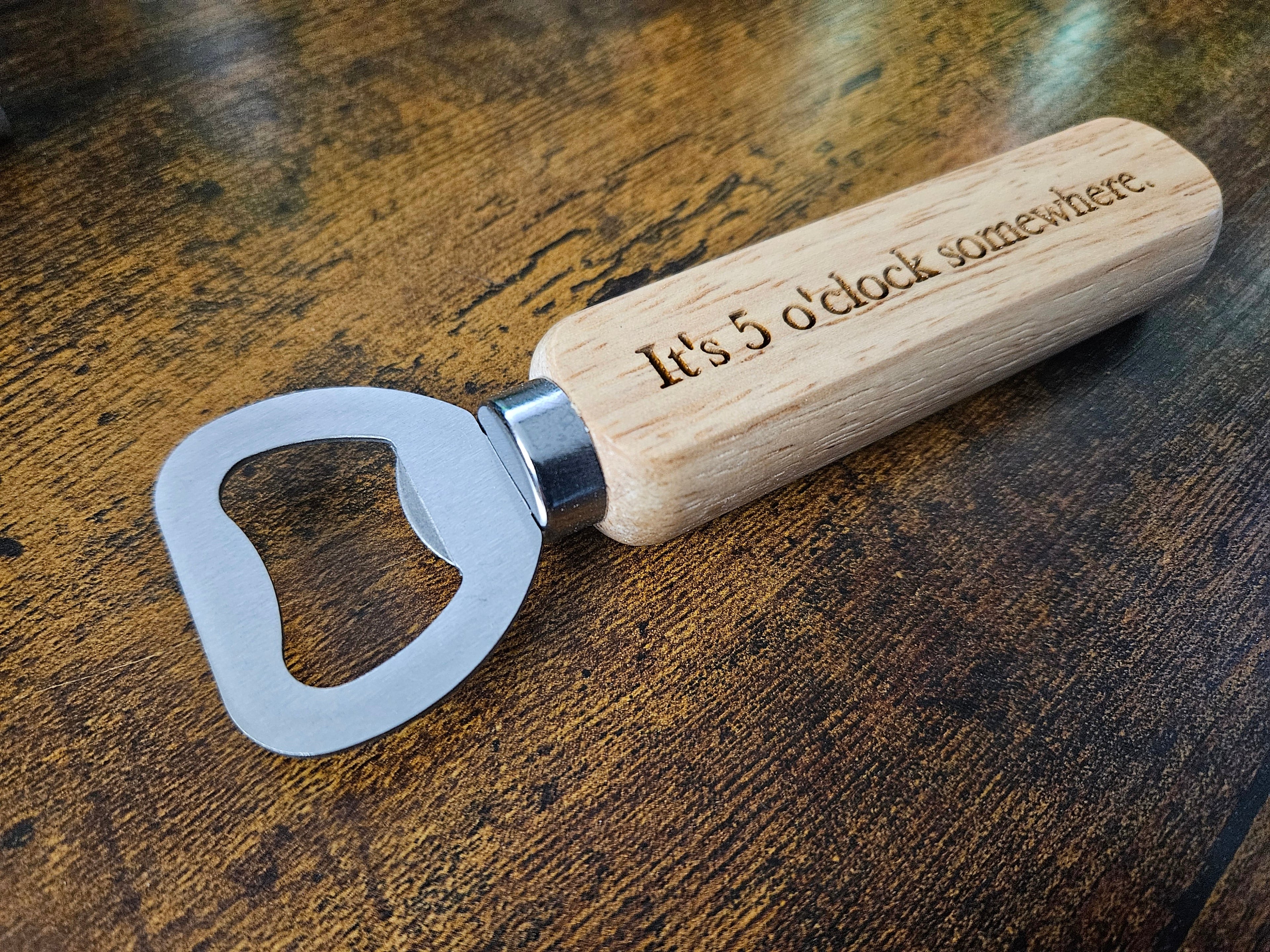 Engraved Wood Bottle Opener